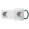 Fahrradbär - Tasse zweifarbig - white/dark green