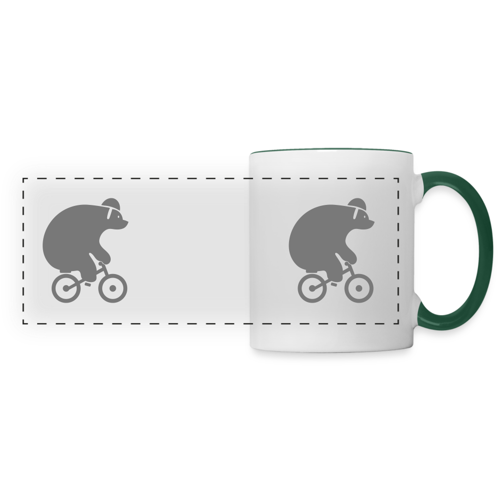 Fahrradbär - Tasse zweifarbig - white/dark green