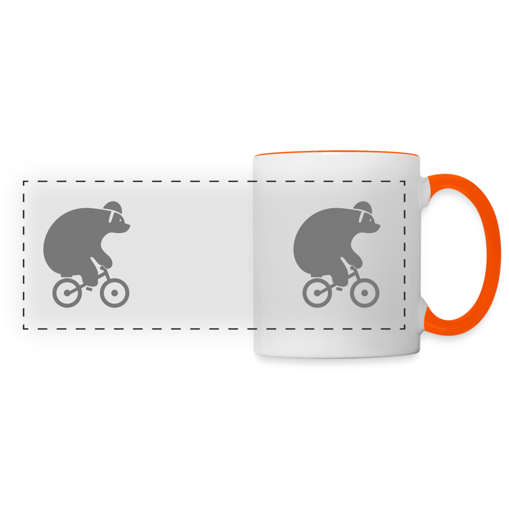 Fahrradbär - Tasse zweifarbig - white/orange