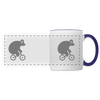 Fahrradbär - Tasse zweifarbig - white/cobalt blue