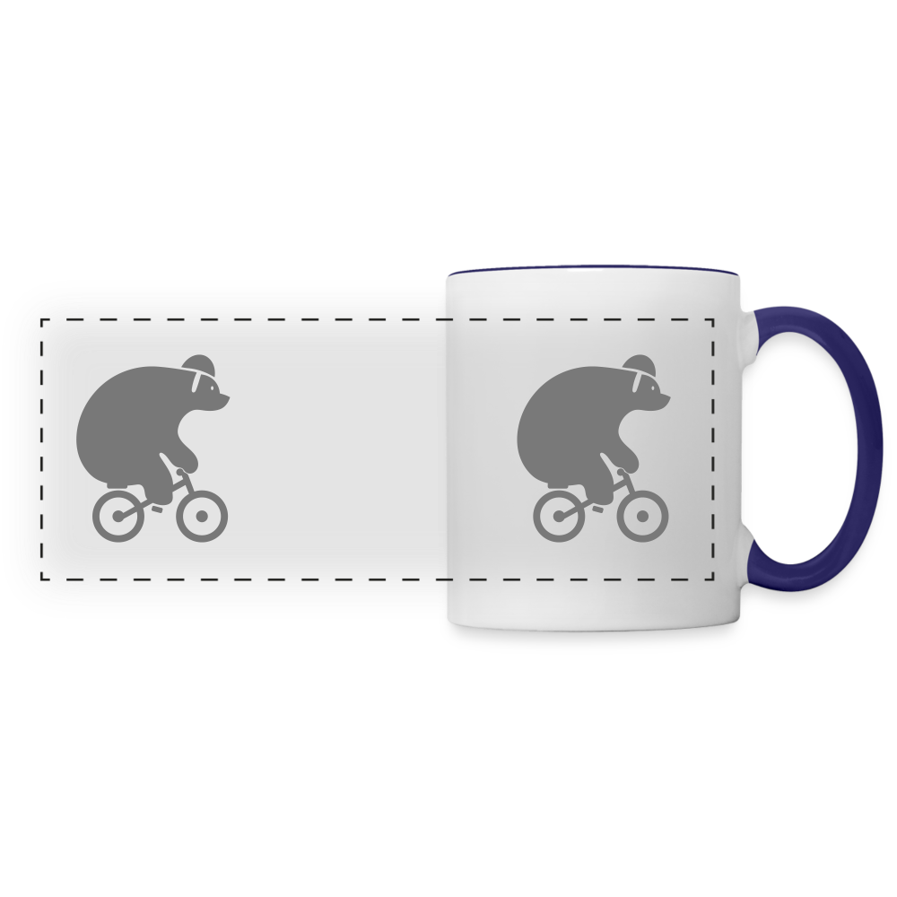 Fahrradbär - Tasse zweifarbig - white/cobalt blue