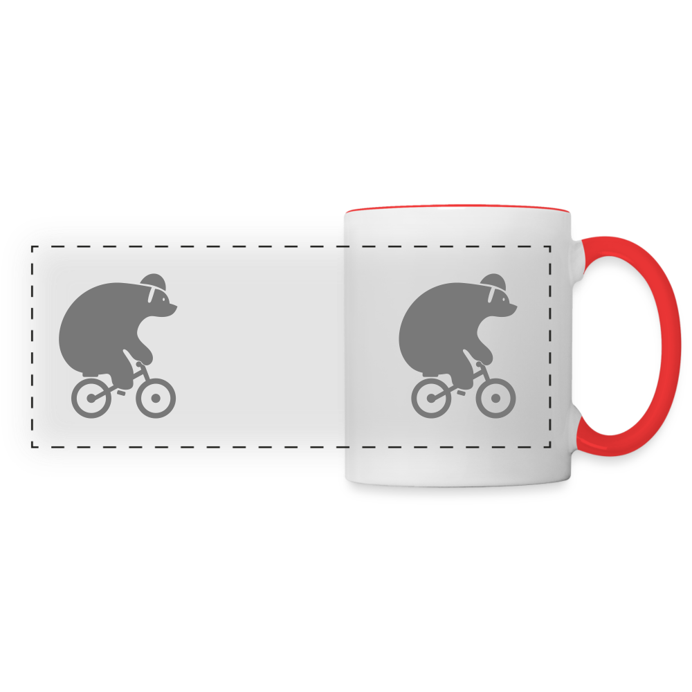 Fahrradbär - Tasse zweifarbig - white/red