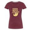 Keen Bock druff! - Frauen Premium T-Shirt - heather burgundy