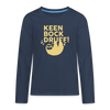 Keen Bock druff! - Teenager Langarmshirt - navy