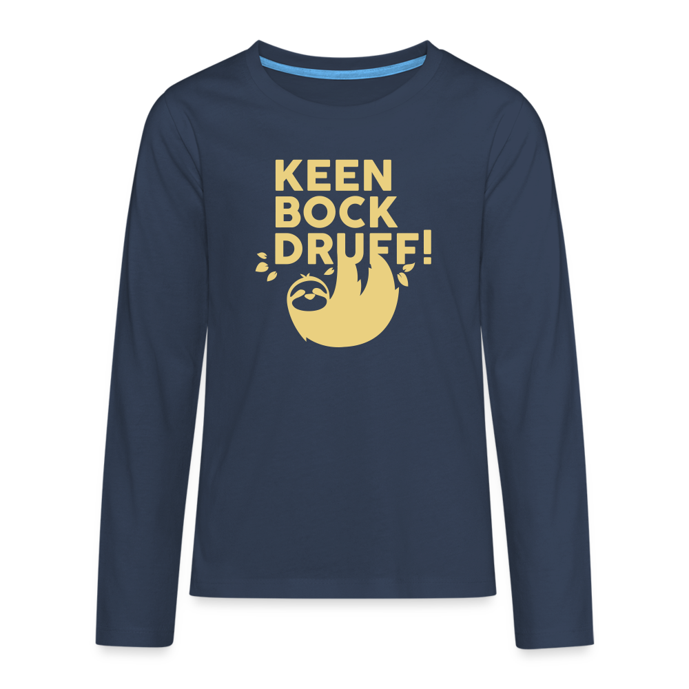 Keen Bock druff! - Teenager Langarmshirt - navy