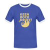 Keen Bock druff! - Männer Ringer T-Shirt - Blau/Weiß