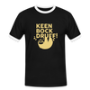 Keen Bock druff! - Männer Ringer T-Shirt - Schwarz/Weiß