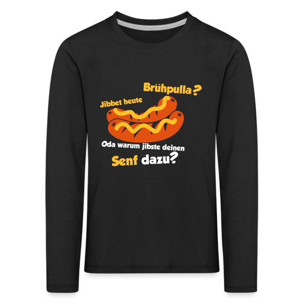 Jibbet Brühpulla - Kinder Langarmshirt - Schwarz
