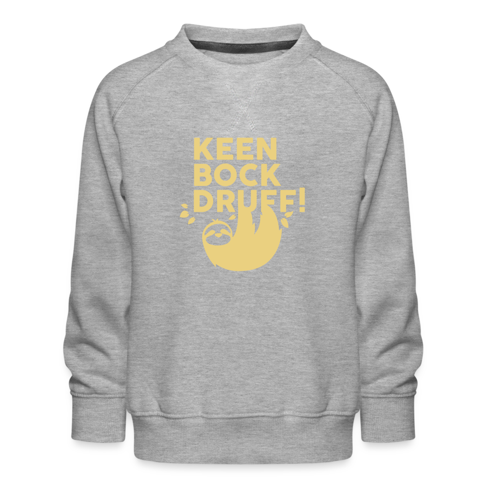 Keen Bock druff! - Kinder Premium Sweatshirt - Grau meliert