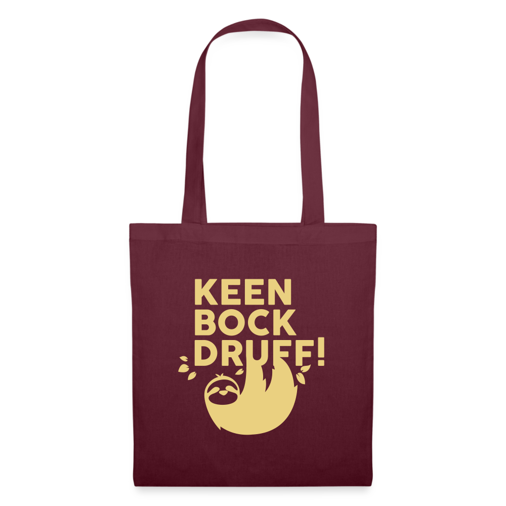 Keen Bock druff! - Stoffbeutel - Burgunderrot