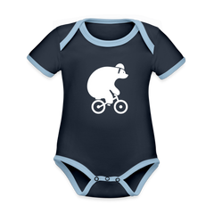 Fahrradbär - Baby Bio-Kurzarm-Kontrastbody