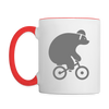 Fahrradbär - Tasse zweifarbig