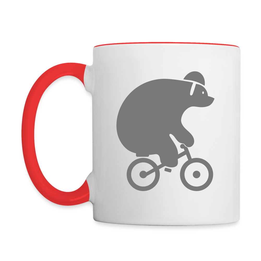 Fahrradbär - Tasse zweifarbig
