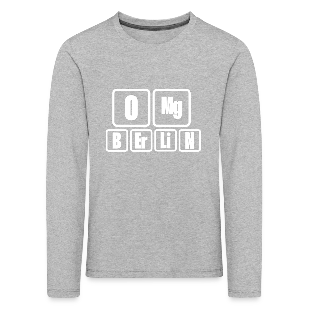 OMG Berlin - Kinder Langarmshirt - Grau meliert