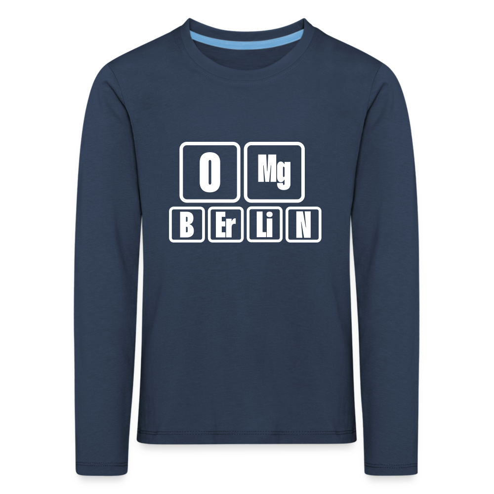 OMG Berlin - Kinder Langarmshirt - Navy