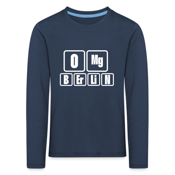 OMG Berlin - Kinder Langarmshirt - Navy