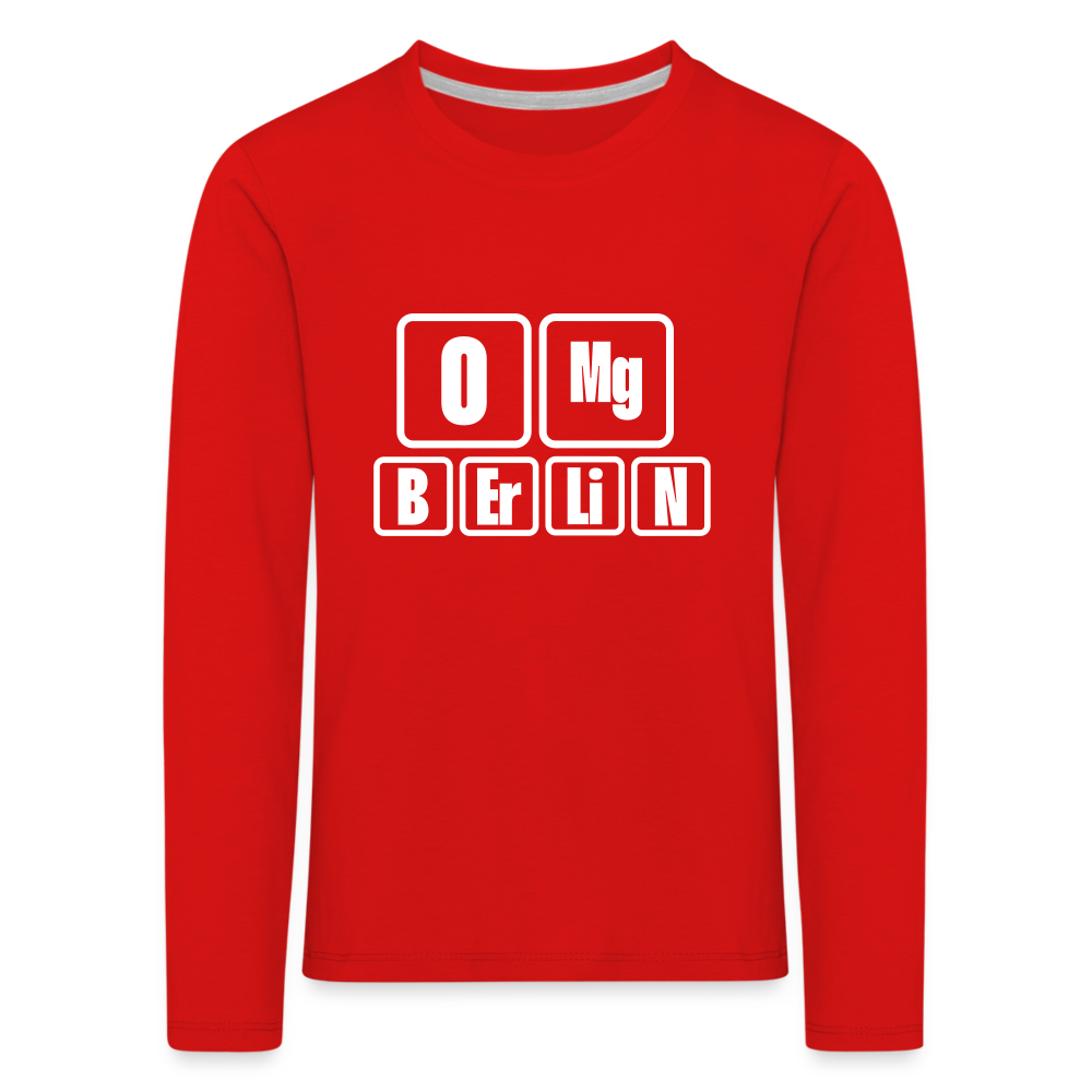 OMG Berlin - Kinder Langarmshirt - Rot