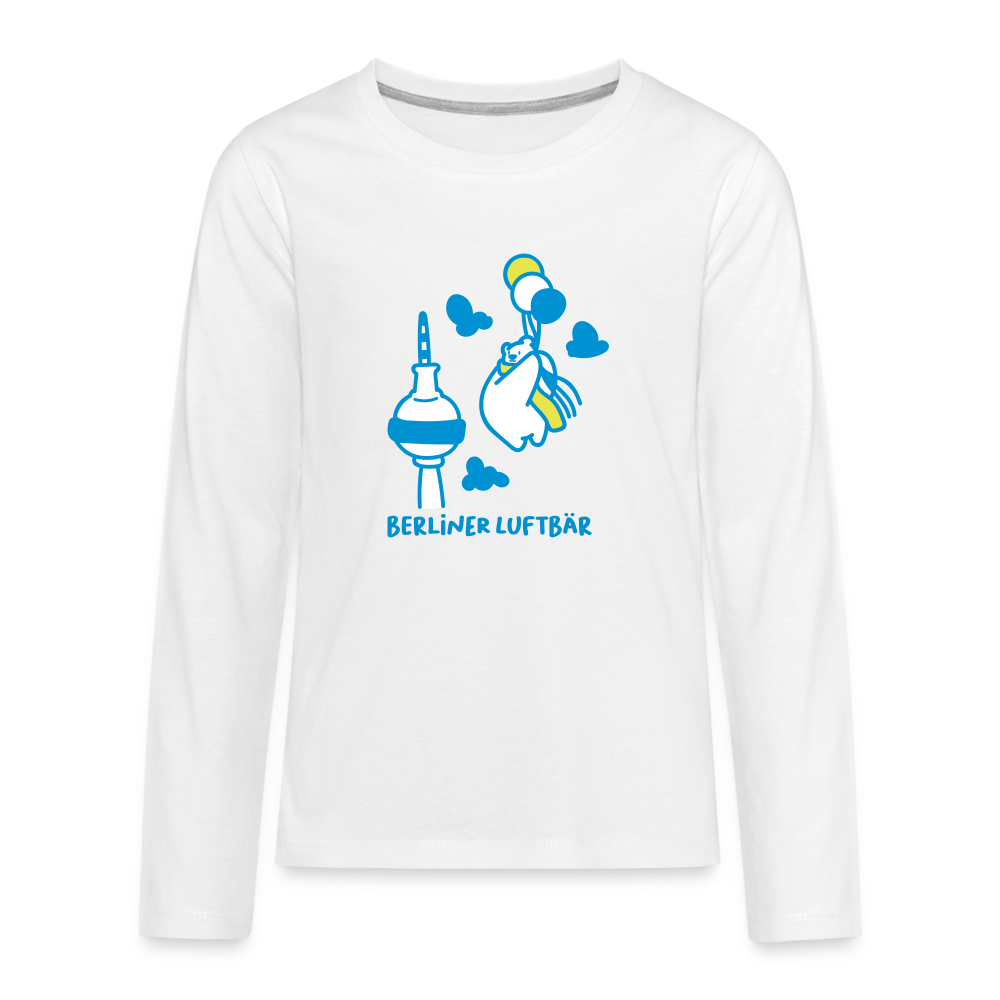 Berliner Luftbär - Teenager Langarmshirt - weiß