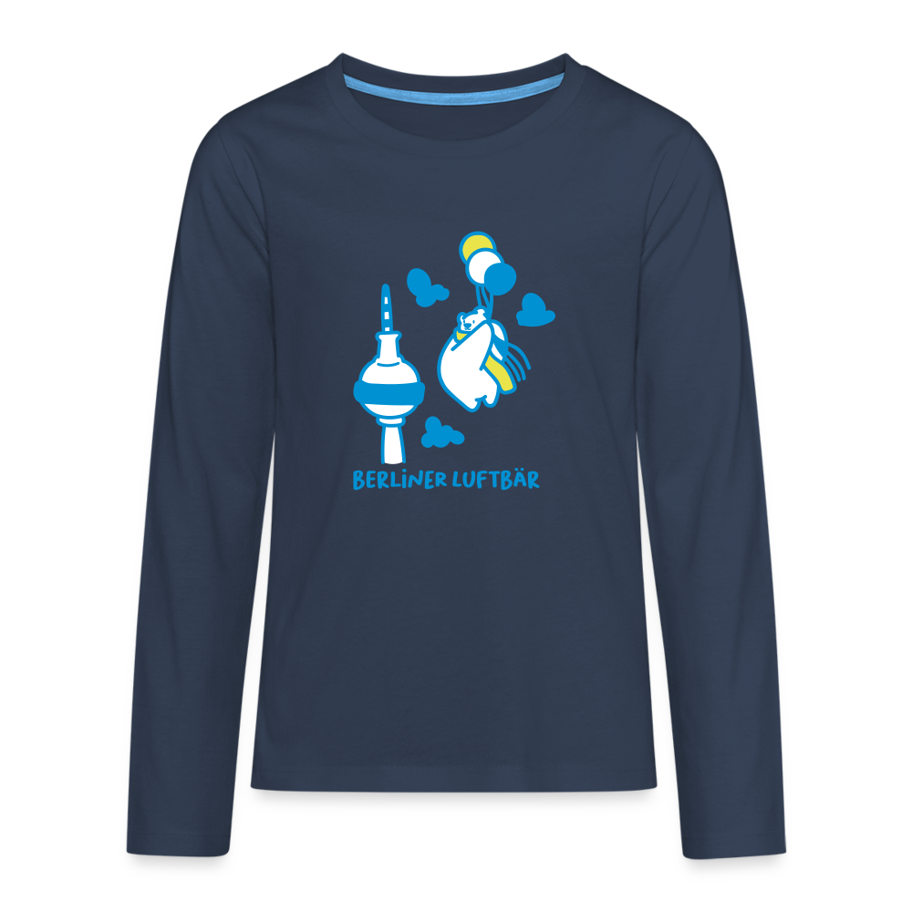 Berliner Luftbär - Teenager Langarmshirt - Navy