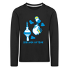 Berliner Luftbär - Kinder Langarmshirt - Schwarz