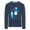 Berliner Luftbär - Kinder Langarmshirt - Navy