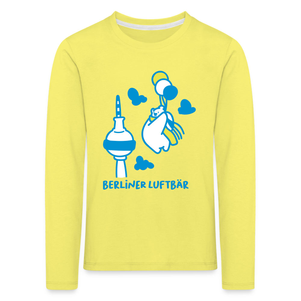 Berliner Luftbär - Kinder Langarmshirt - Gelb