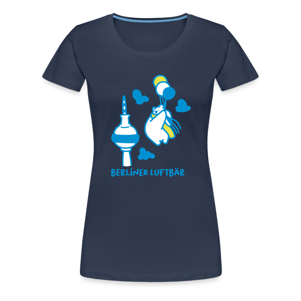 Berliner Luftbär - Frauen Premium T-Shirt - Navy