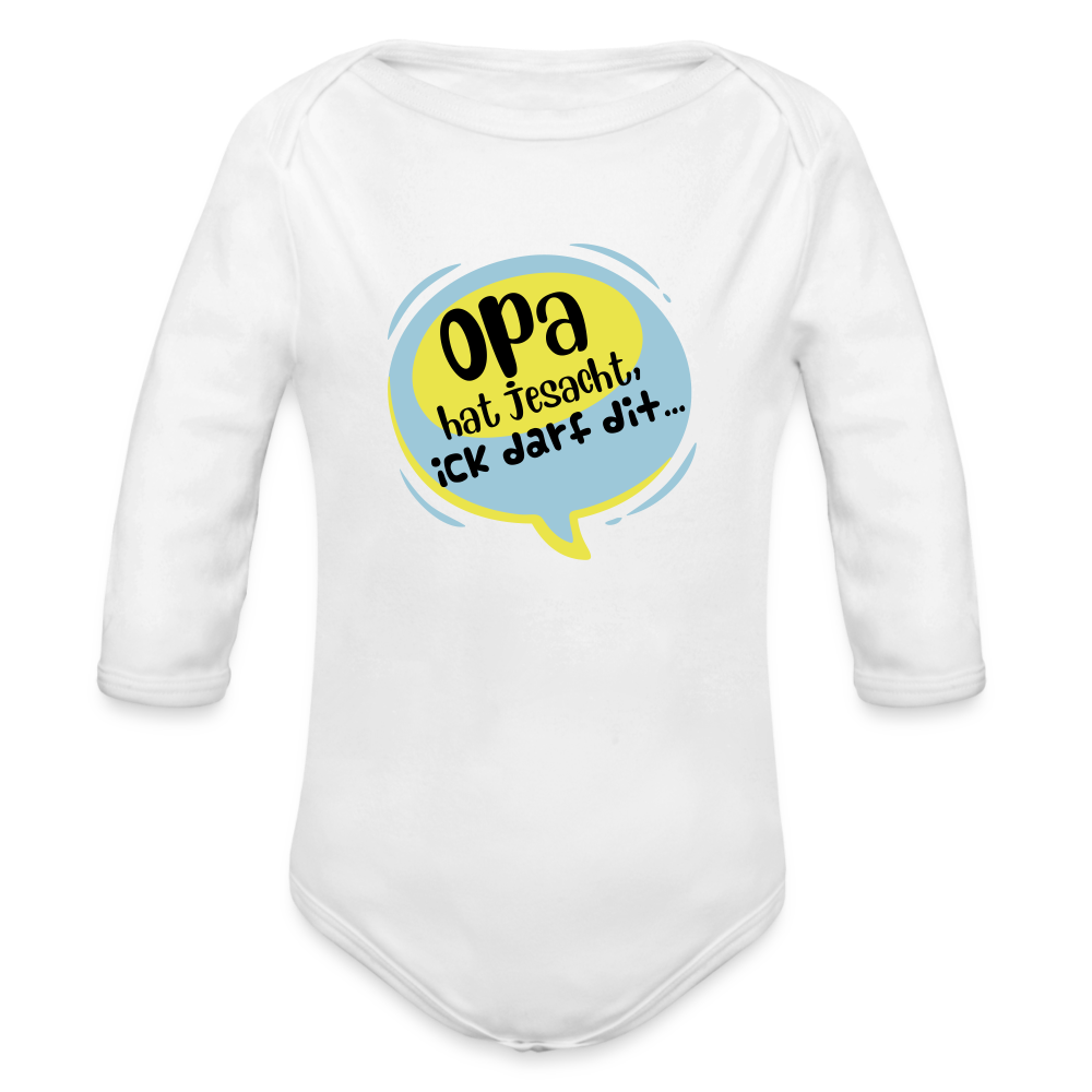 Ick darf dit! - Bio-Langarmbody - weiß