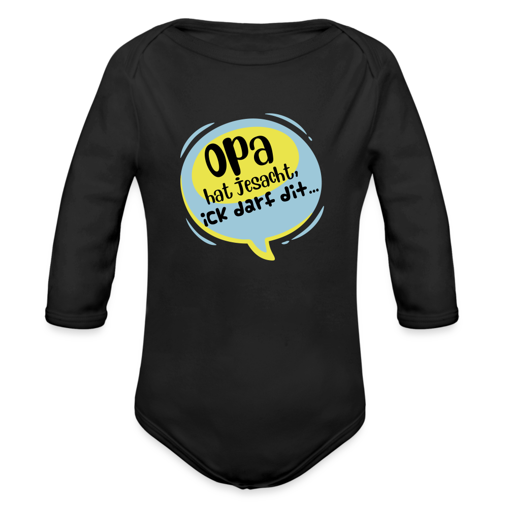 Ick darf dit! - Bio-Langarmbody - Schwarz