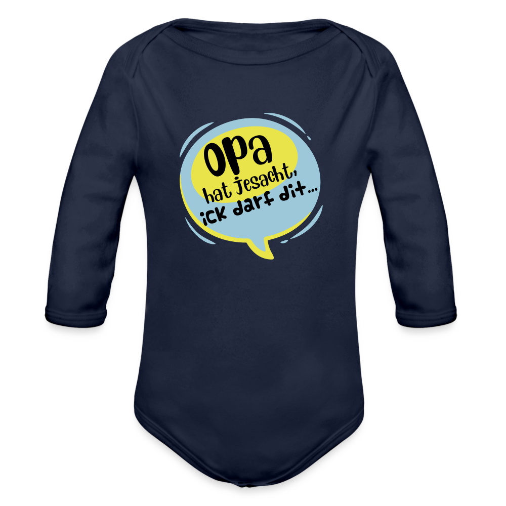 Ick darf dit! - Bio-Langarmbody - Dunkelnavy