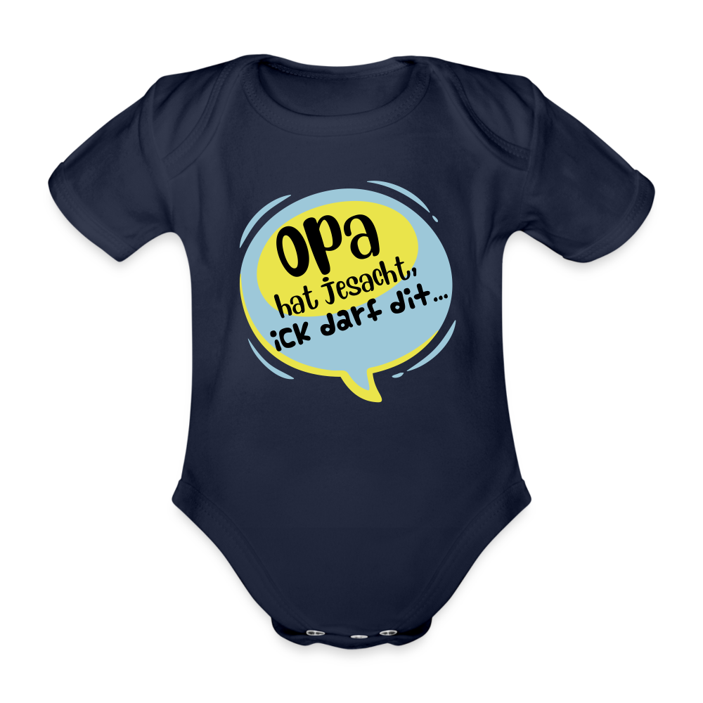 Ick darf dit! - Bio-Kurzarmbody - Dunkelnavy