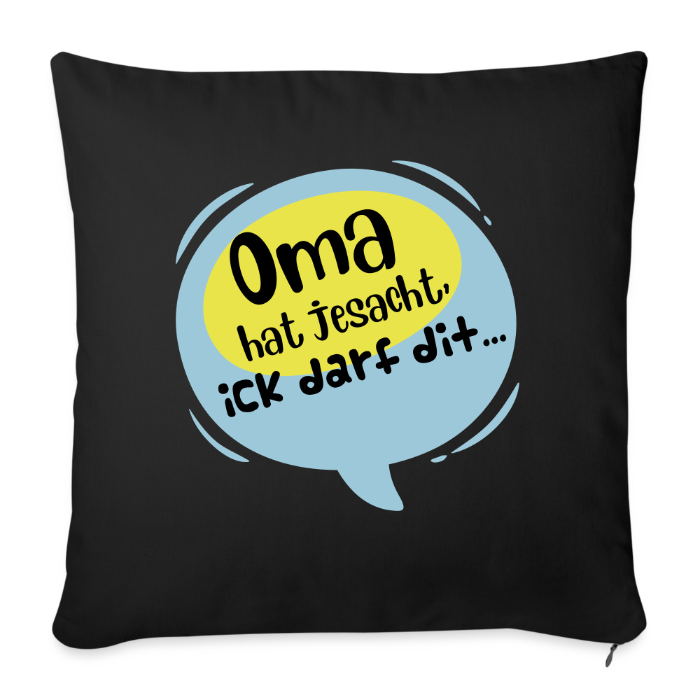 Ick darf dit! - Sofakissen mit Füllung (45 x 45 cm) - Schwarz