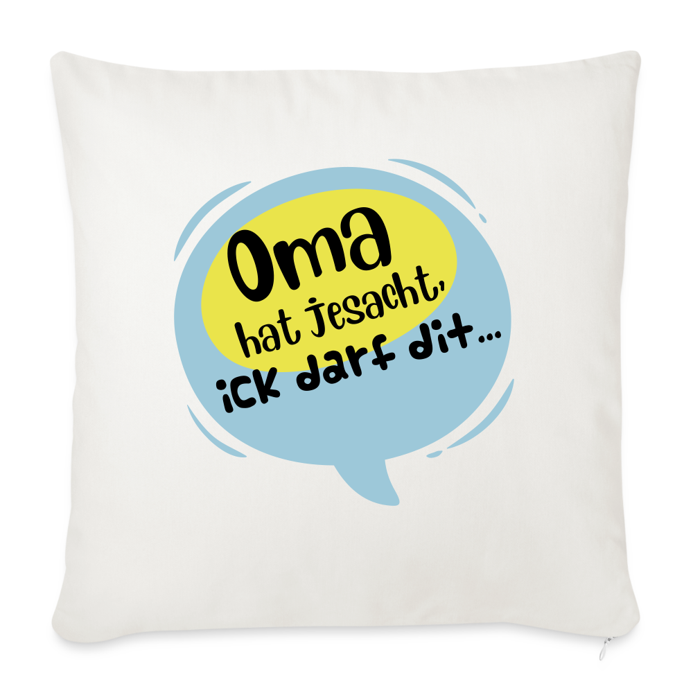 Ick darf dit! - Sofakissen mit Füllung (45 x 45 cm) - Naturweiß