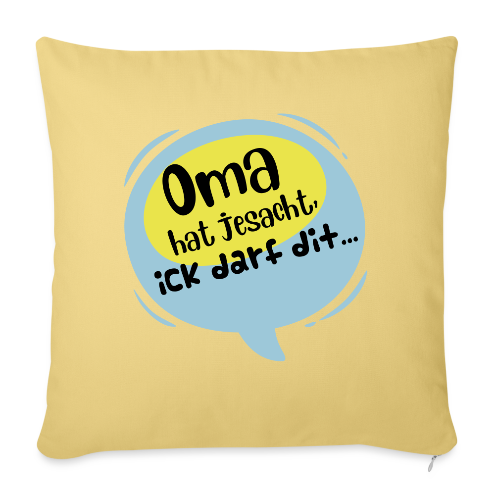 Ick darf dit! - Sofakissen mit Füllung (45 x 45 cm) - Hellgelb