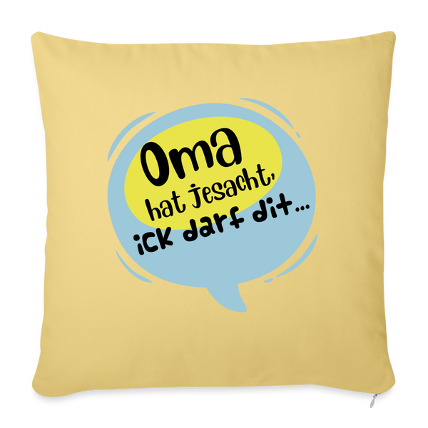 Ick darf dit! - Sofakissen mit Füllung (45 x 45 cm) - Hellgelb