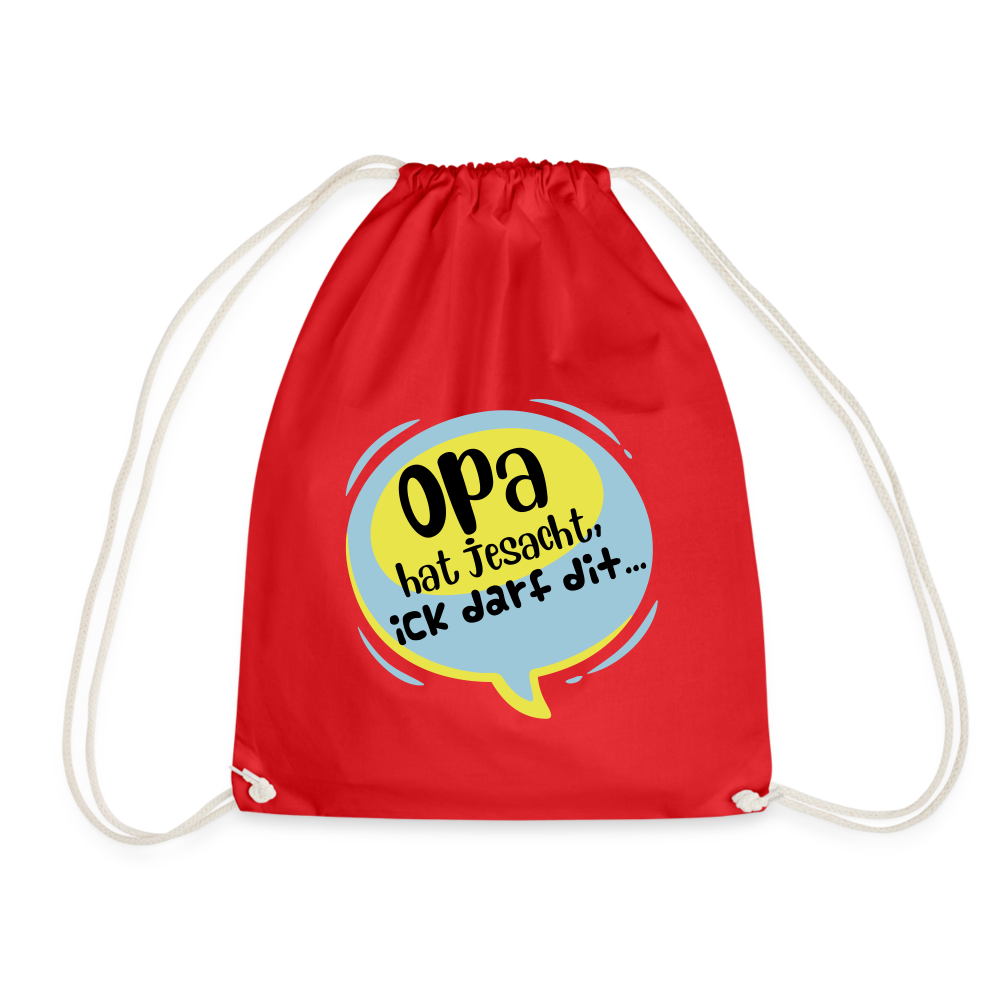 Ick darf dit! - Turnbeutel - Rot