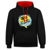 Ick darf dit! - Kontrast Hoodie - Schwarz/Rot