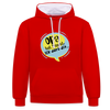 Ick darf dit! - Kontrast Hoodie - Rot/Weiß