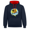 Ick darf dit! - Kontrast Hoodie - Navy/Rot