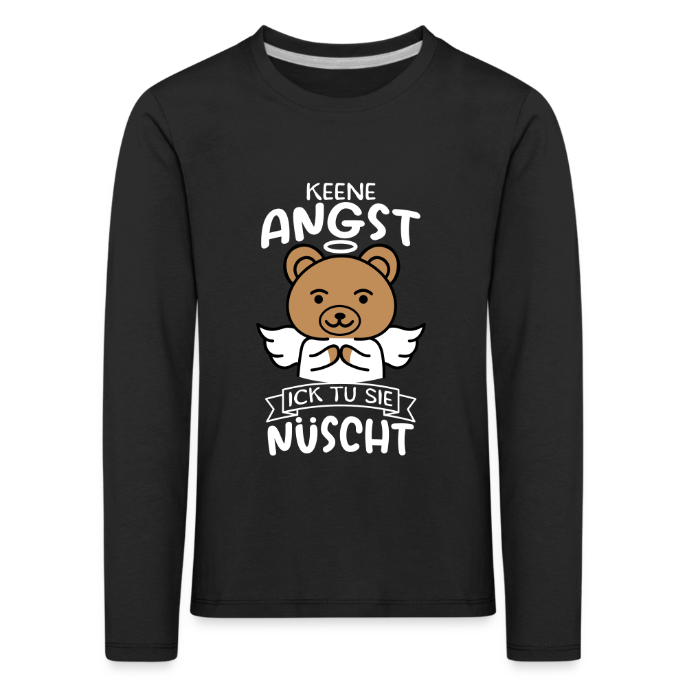 Keene Angst - Kinder Langarmshirt - Schwarz
