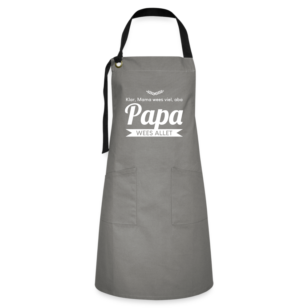 Opa wees allet - Kontrastschürze - Anthrazit/Schwarz