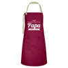 Opa wees allet - Kontrastschürze - Burgunderrot / Sandfarben