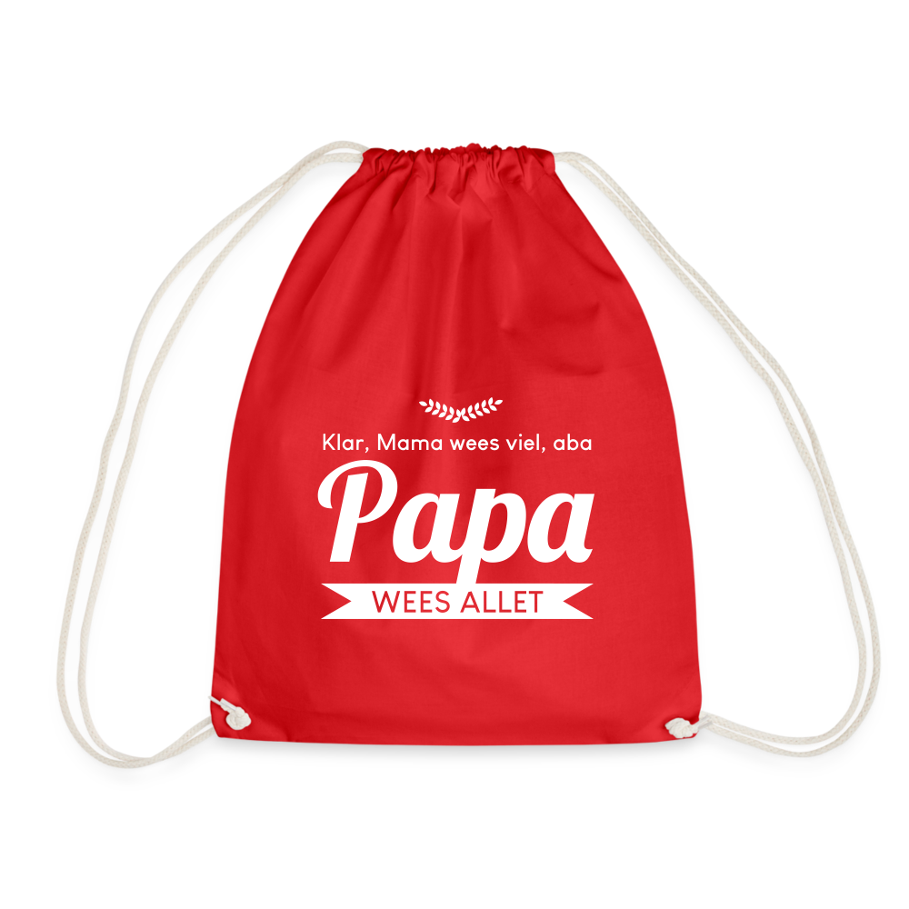 Opa wees allet - Turnbeutel - Rot