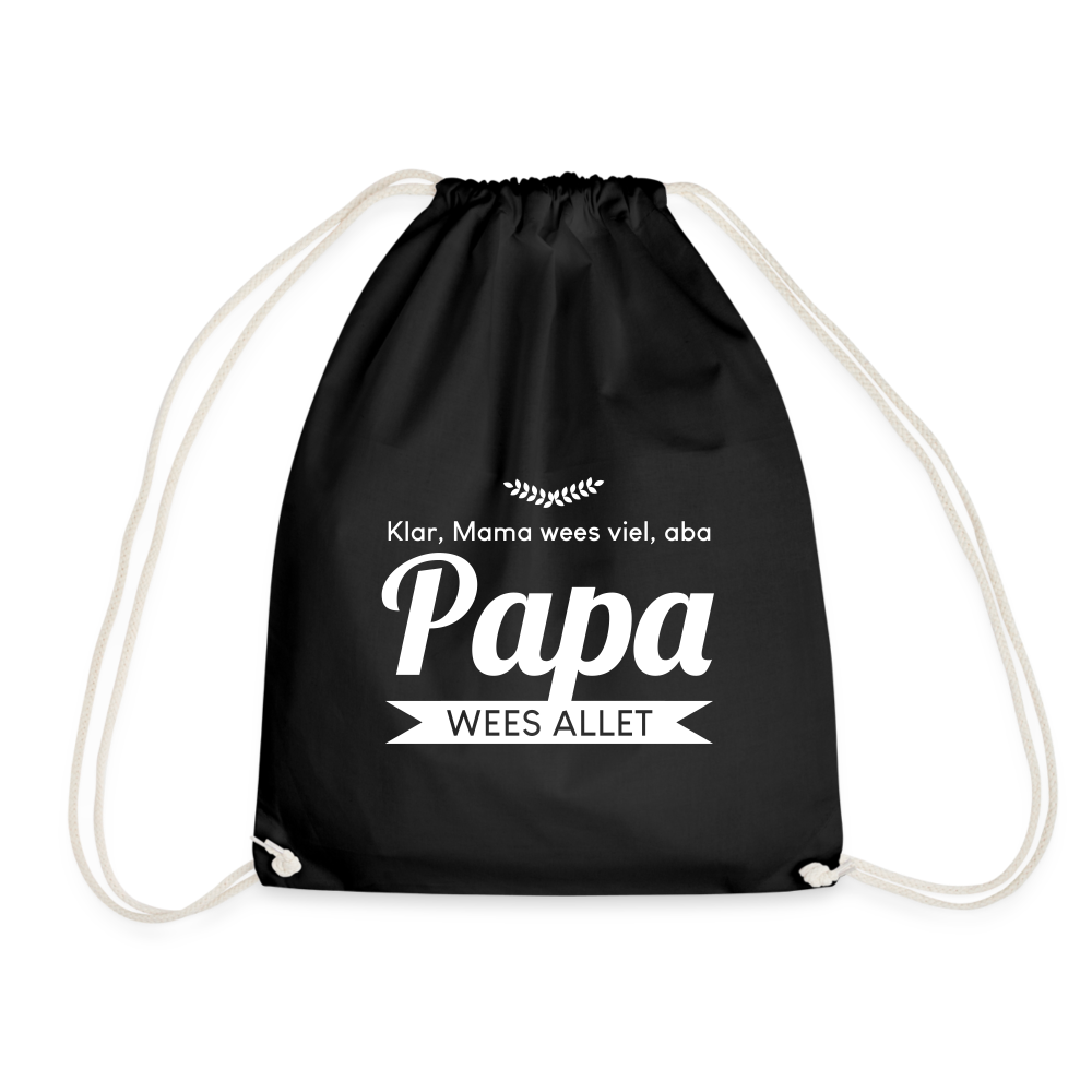Opa wees allet - Turnbeutel - Schwarz