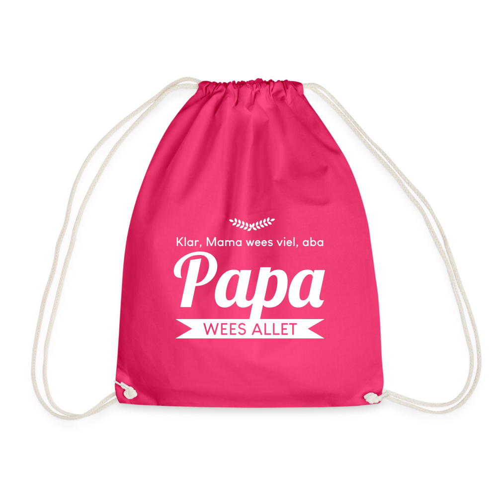 Opa wees allet - Turnbeutel - Fuchsia