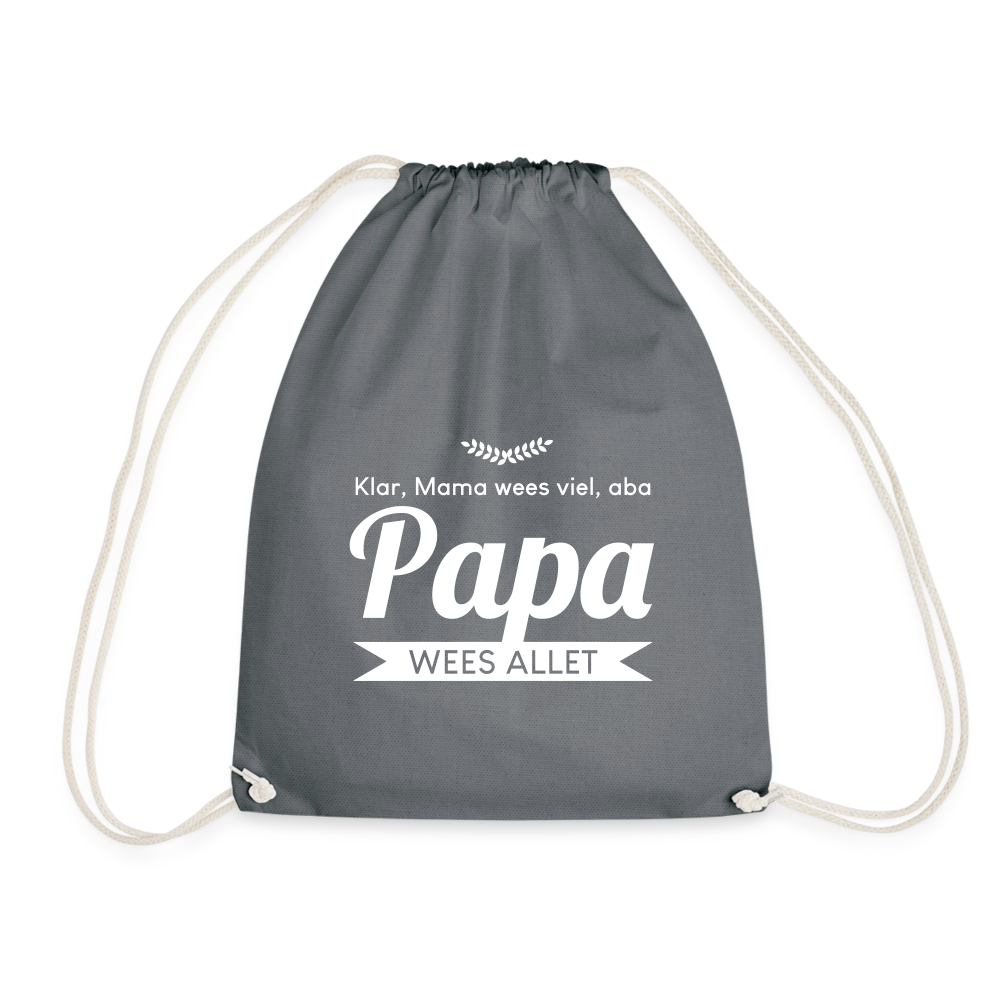 Opa wees allet - Turnbeutel - Grau