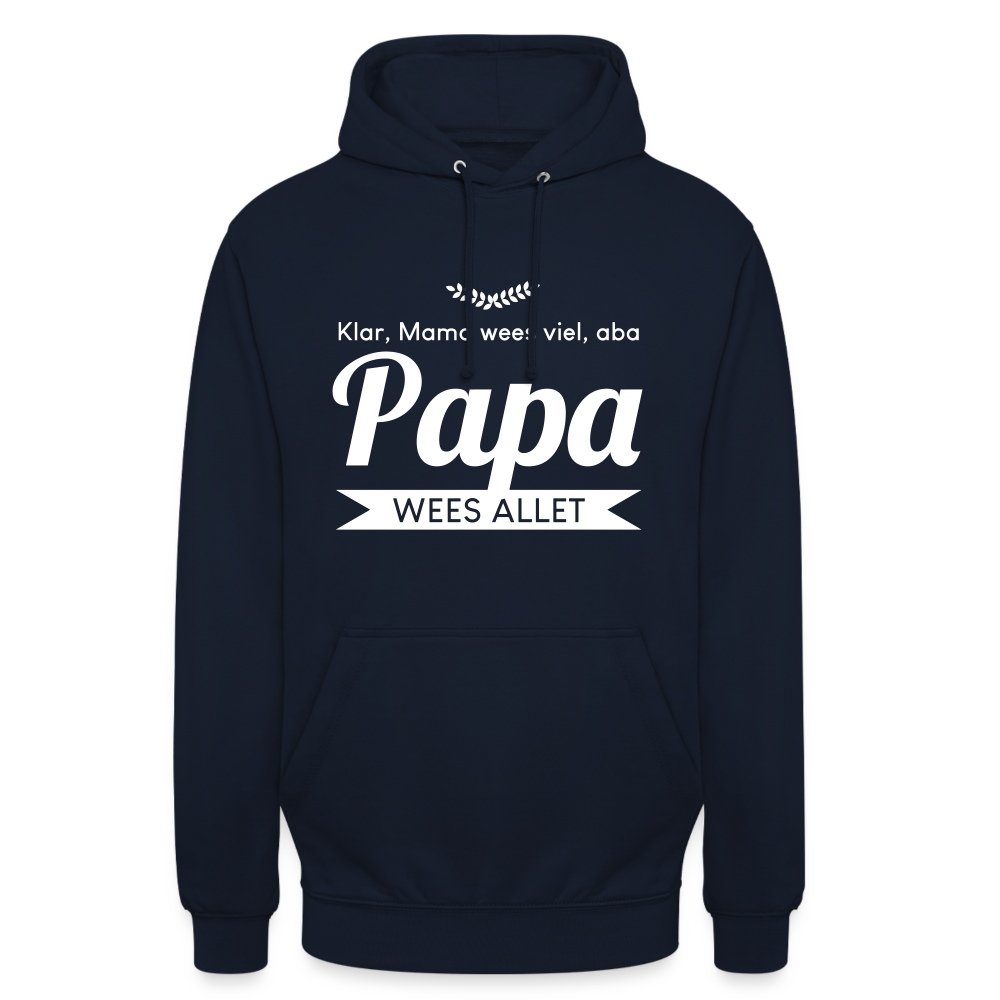 Opa wees allet - Unisex Hoodie - Navy
