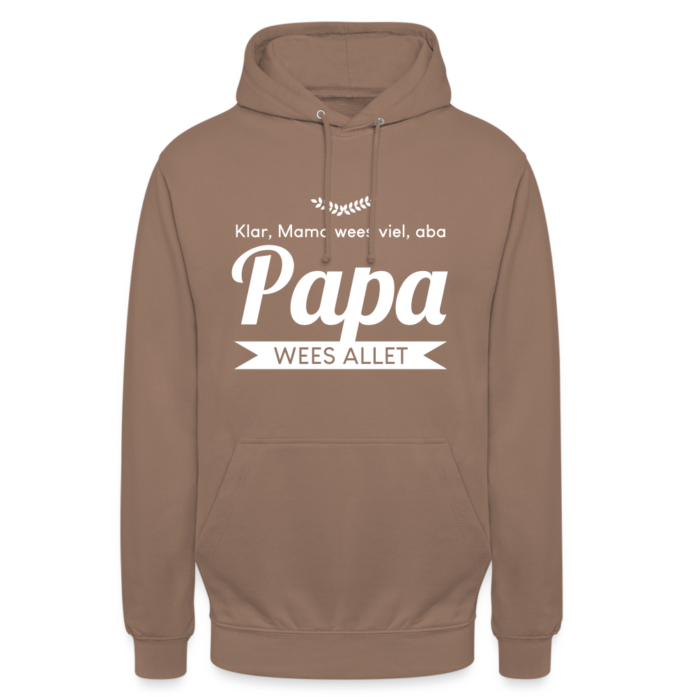 Opa wees allet - Unisex Hoodie - Mokka