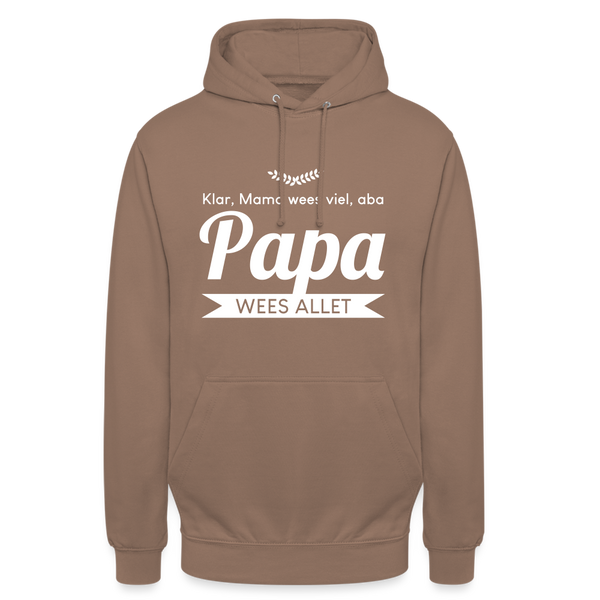 Opa wees allet - Unisex Hoodie - Mokka