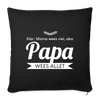 Opa wees allet - Sofakissen mit Füllung (45 x 45 cm) - Schwarz